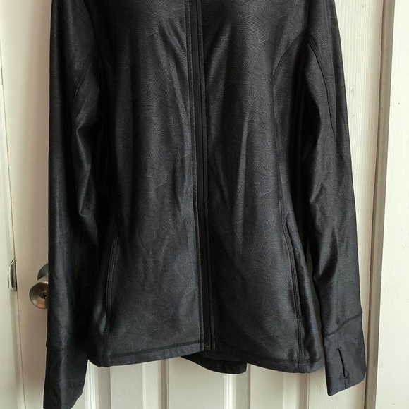 MONDETTA JACKET  SUBTLE PRINT NEW- SIZE LARGE- dark gray/black - Picture 2 of 7